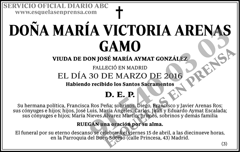 María Victoria Arenas Gamo